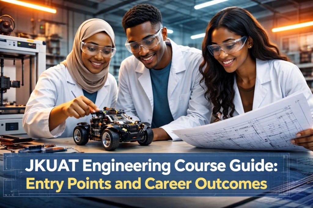 JKUAT engineering course entry points for students in Kenya